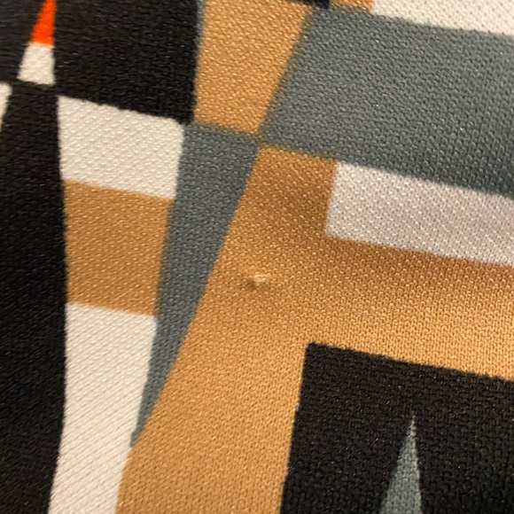 Vintage Polyester Black and Print Dress - Picture 12 of 13